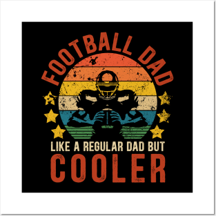 Football Dad Funny Vintage Football Father's Day Gift Posters and Art